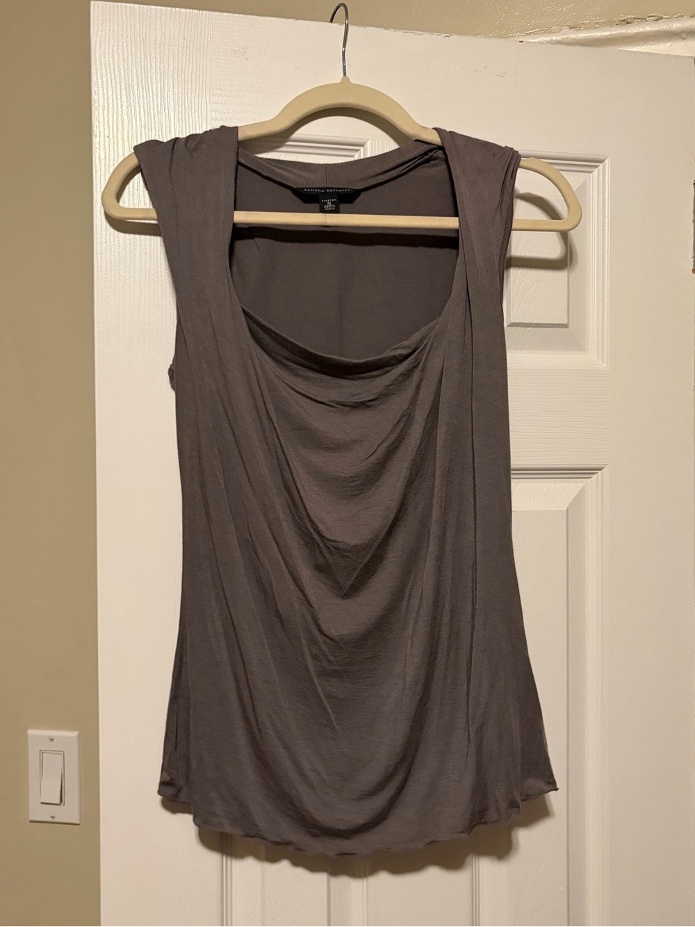 Banana Republic Grey Modal Draped Blouse